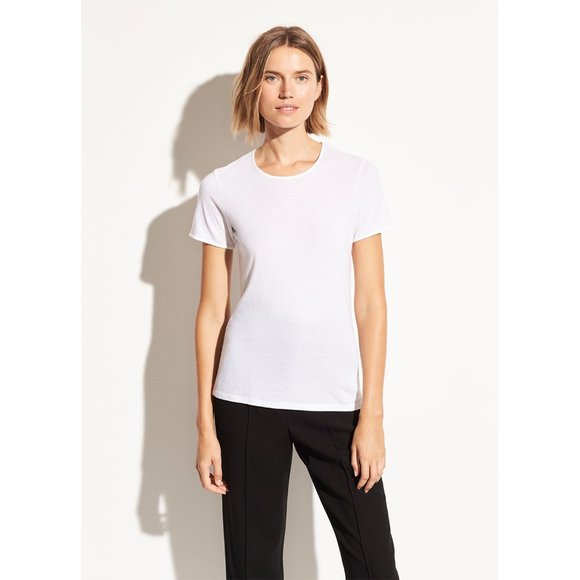 Vince Tops - NWT Vince Short Sleeve Crew Neck Tee Shirt White